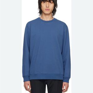 REIGNING CHAMP mens medium Blue Crewneck Sweatshirt midweight terry